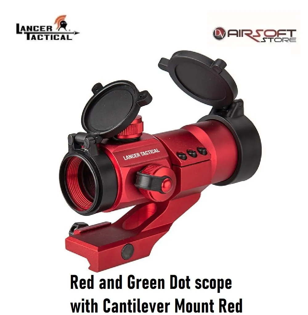 Red and Green Dot scope with Cantilever Mount Red
