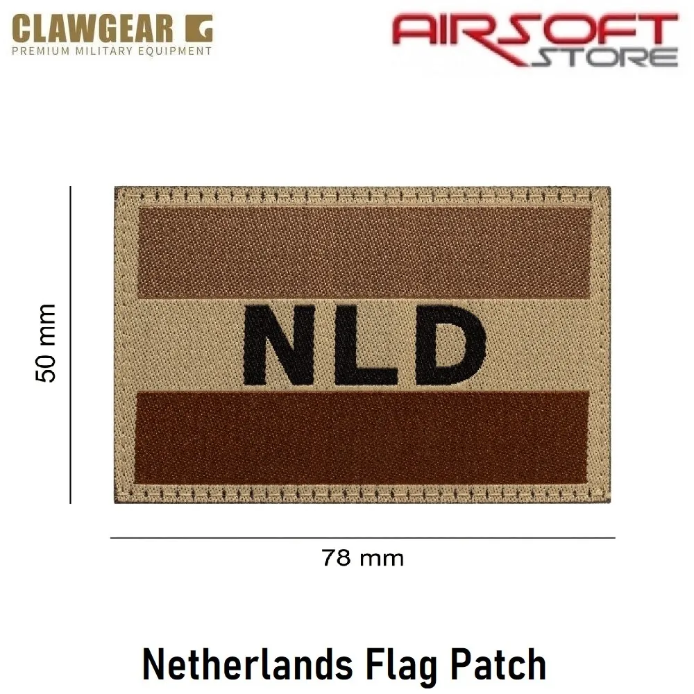 Netherlands Flag Patch Embroided Desert