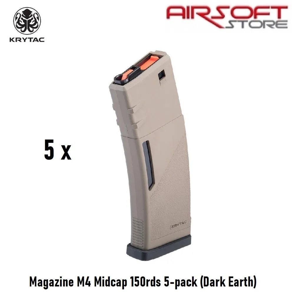 Magazine M4 Midcap 150rds 5-pack (Dark Earth)