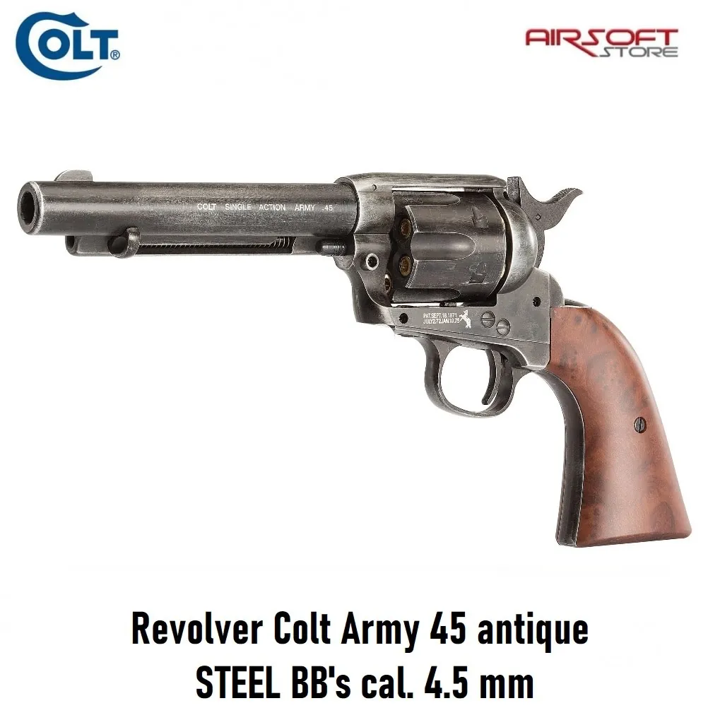 [2100000063000] Revolver Colt Army 45 antique STEEL BB's cal. 4.5 mm