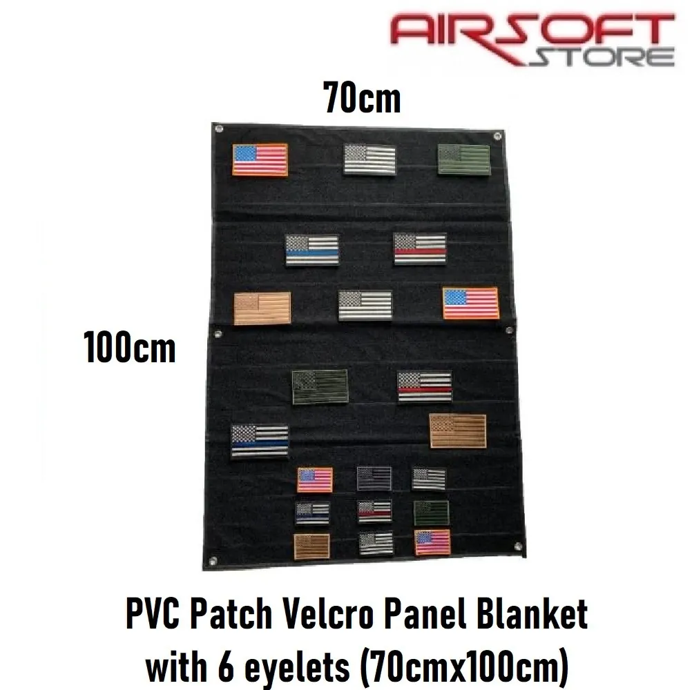 [2100000063925] PVC Patch Velcro Panel Blanket with 6 eyelets (70cmx100cm)