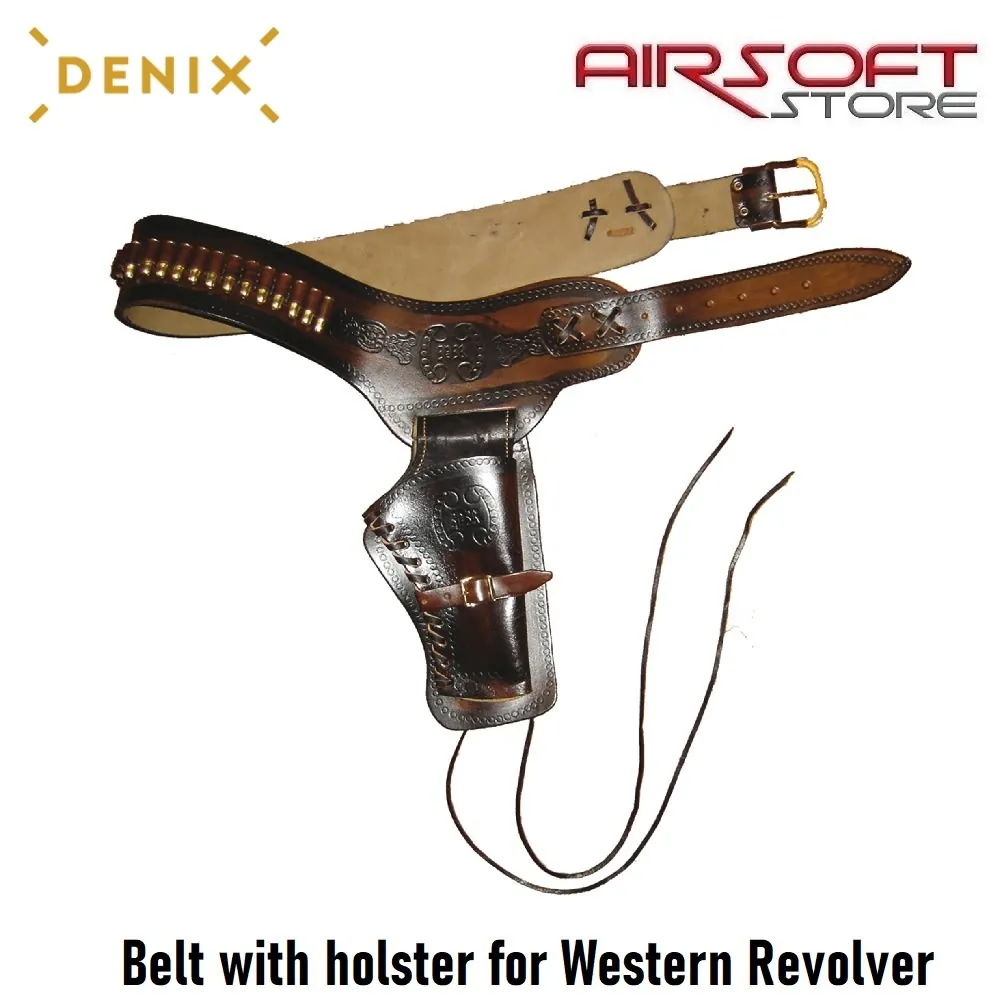 [2100000064236] Belt with holster for Western Revolver