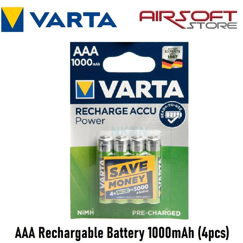 [2100000064267] AAA Rechargable Battery 1000mAh (4pcs)