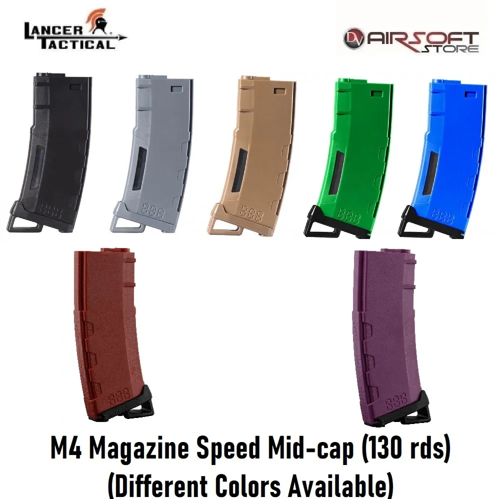 [2100000070527] M4 Magazine Speed Mid-cap (130 rds) (Black)