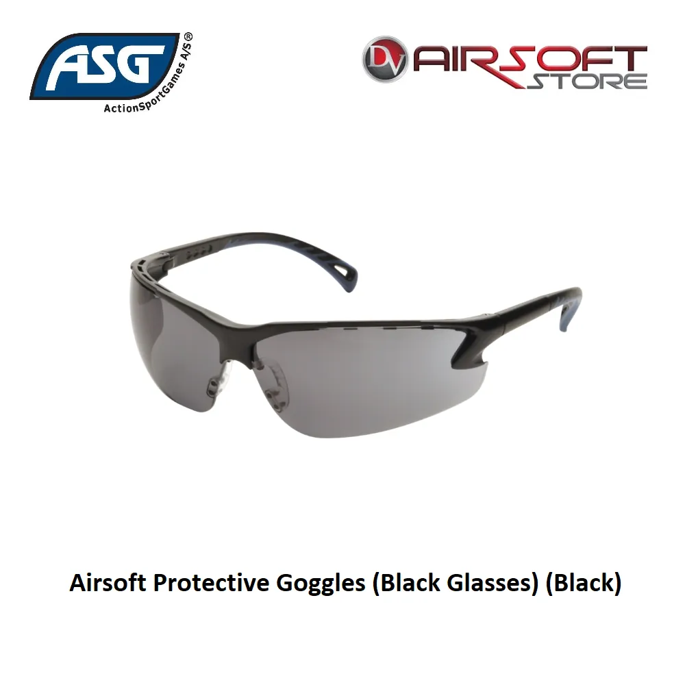 [2100000073283] Airsoft Protective Goggles (Black Glasses) (Black)