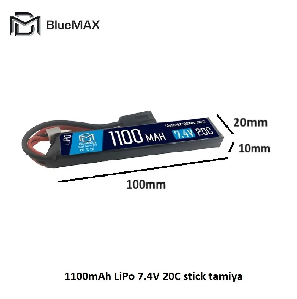 1100mAh LiPo 7.4V 20C stick tamiya