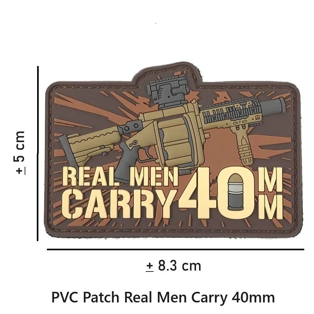 PVC Patch Real Men Carry 40mm