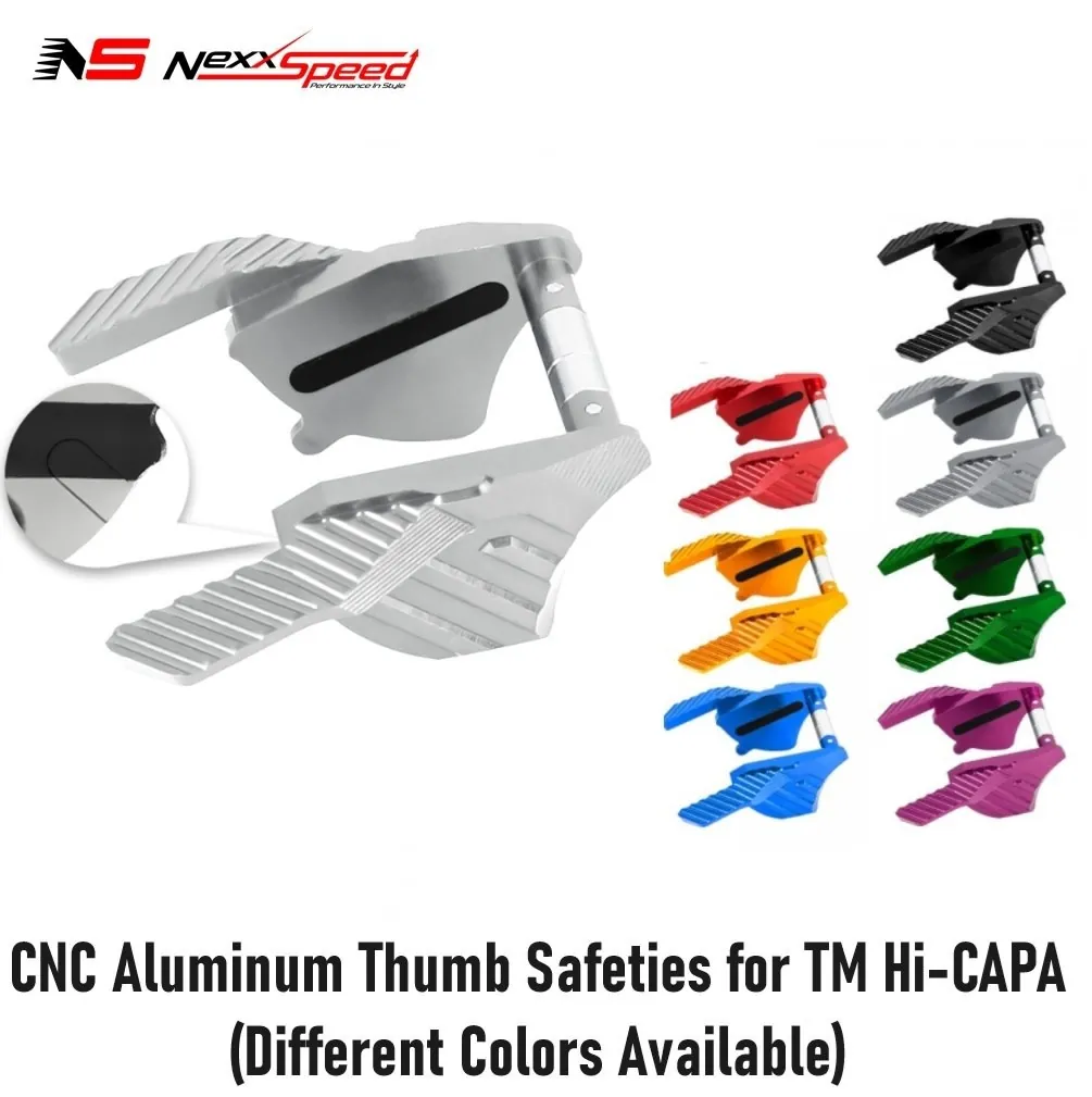 [2100000080557] CNC Aluminum Thumb Safeties for TM Hi-CAPA (Black)