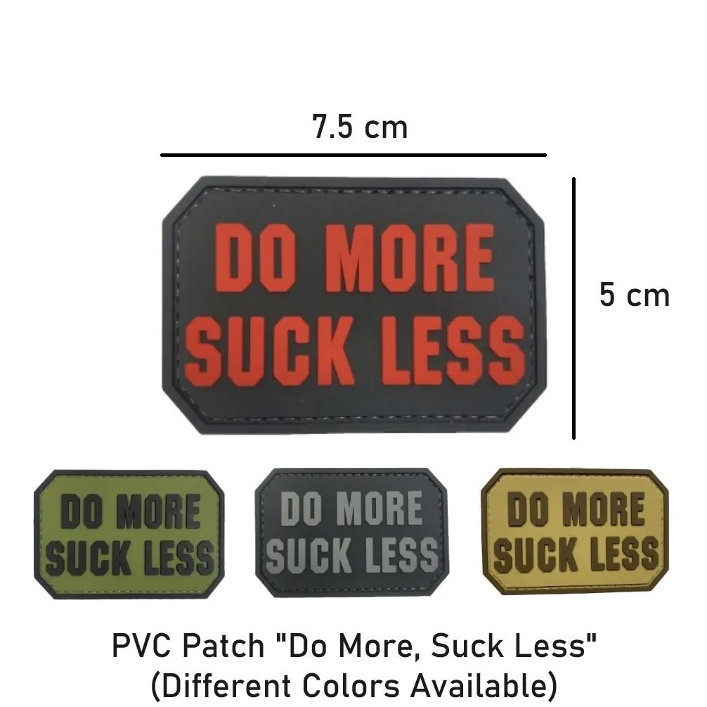 [2100000081349] PVC Patch "Do More, Suck Less" (Black/Grey)
