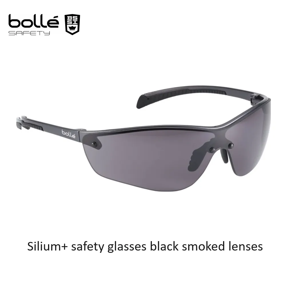 [2100000081868] Silium+ safety glasses black smoked lenses