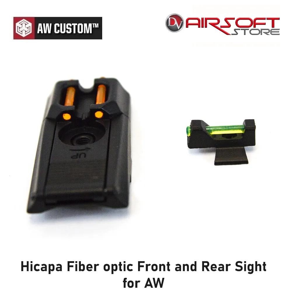 Hicapa Fiber optic Front and Rear Sight for AW