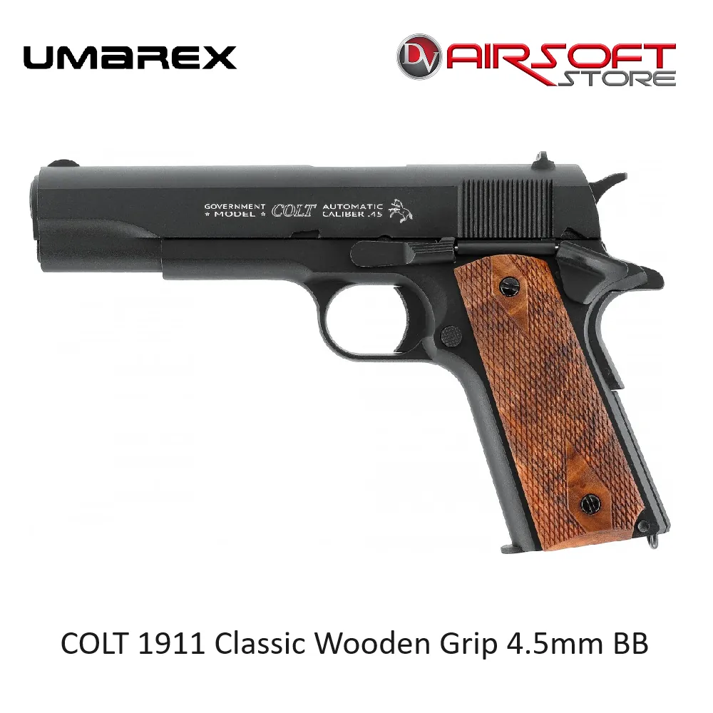 COLT 1911 Classic Wooden Grip 4.5mm BB