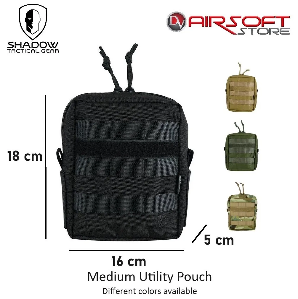[2100000085019] Medium Utility Pouch (Black)