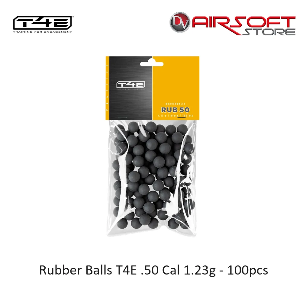 [2100000085316] Rubber Balls T4E .50 Cal 1.23g - 100pcs