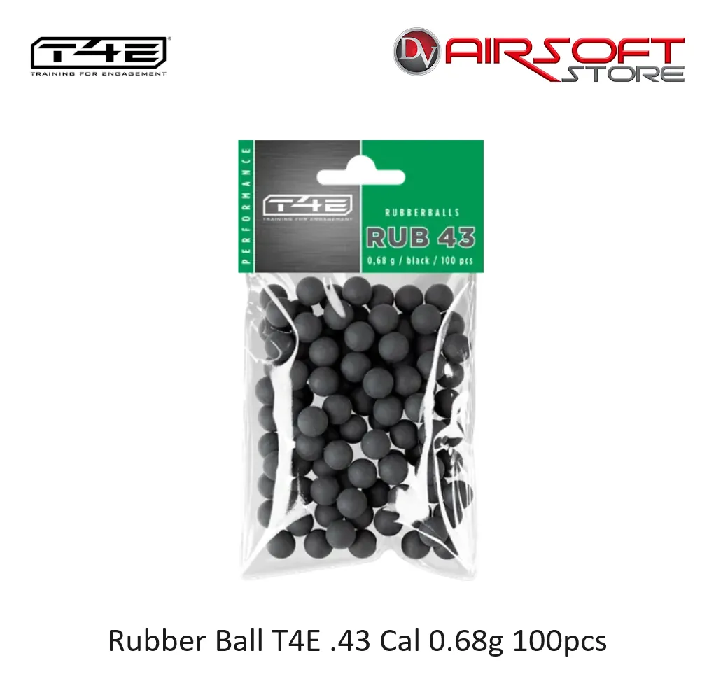 Rubber Ball T4E .43 Cal 0.68g 100pcs