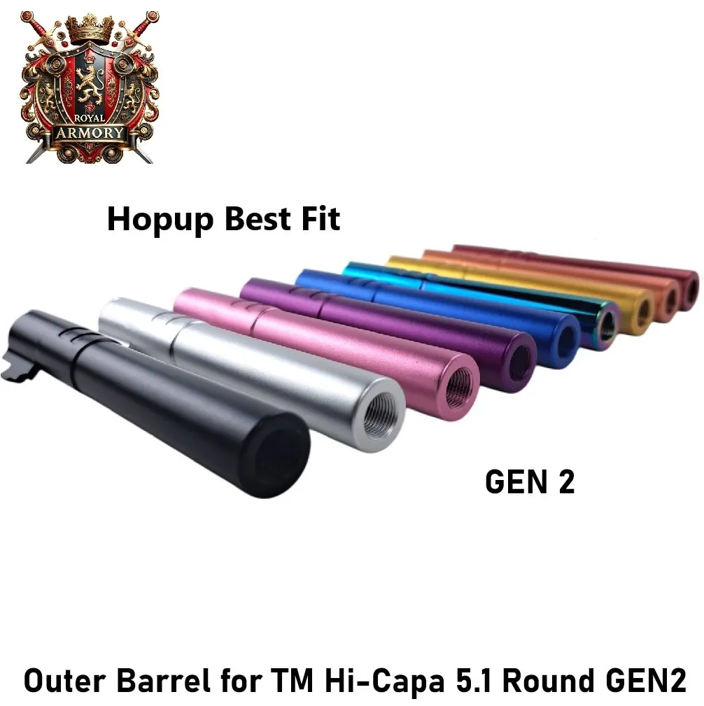 [2100000086566] Outer Barrel for TM Hi-Capa 5.1 Round GEN2 (Black)