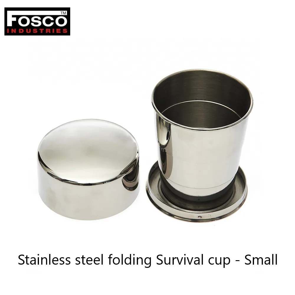 [2100000087778] Stainless steel folding Survival cup - Small