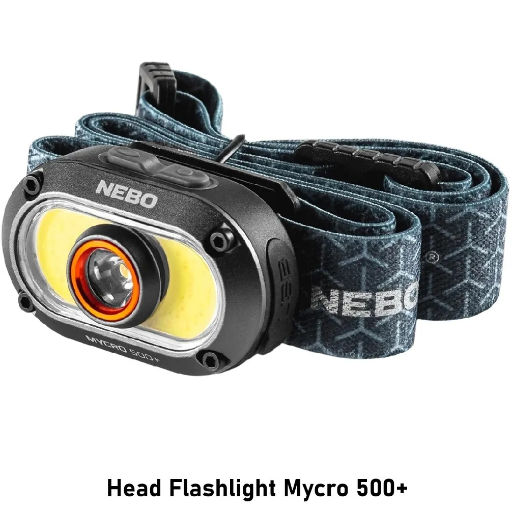 [2100000087914] Head Flashlight Mycro 500+