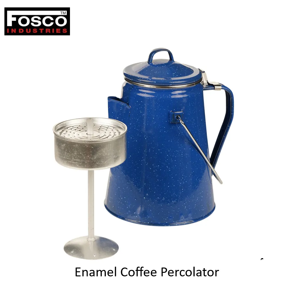 [2100000090136] Enamel Coffee Percolator
