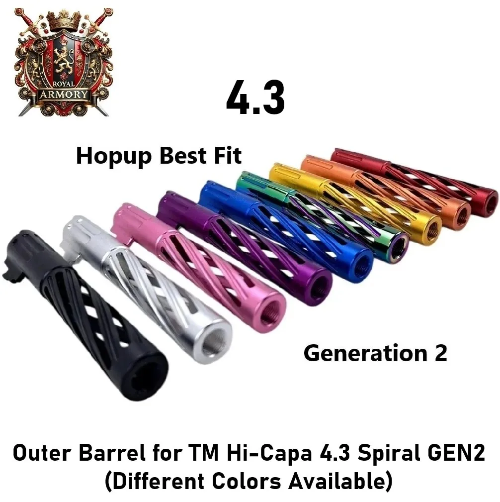 [2100000091515] Outer Barrel for TM Hi-Capa 4.3 Spiral GEN2 (Black)