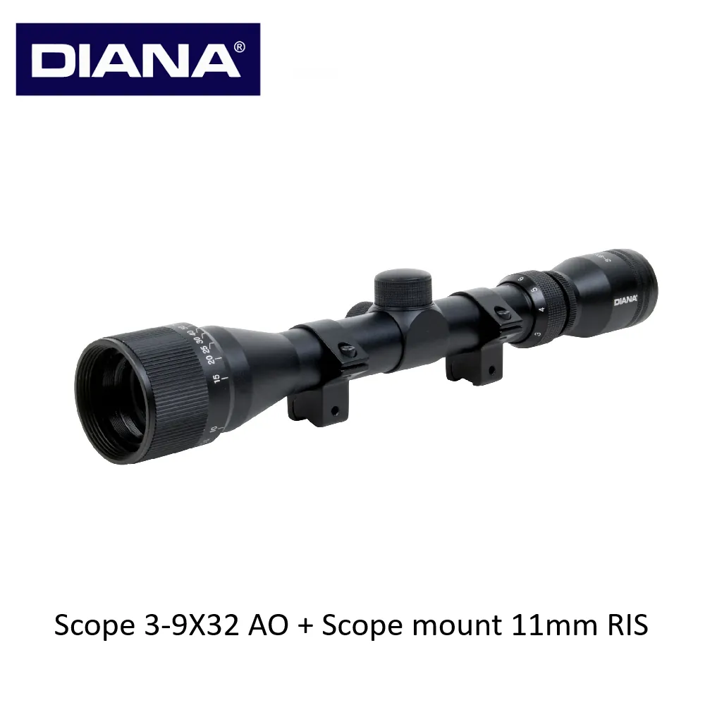 Scope 3-9X32 AO + Scope mount 11mm RIS