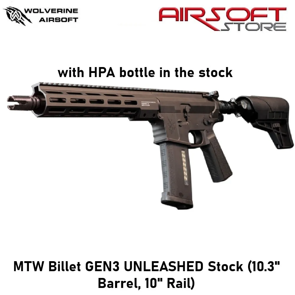 [2100000092451] MTW Billet GEN3 UNLEASHED Stock (10.3" Barrel, 10" Rail)