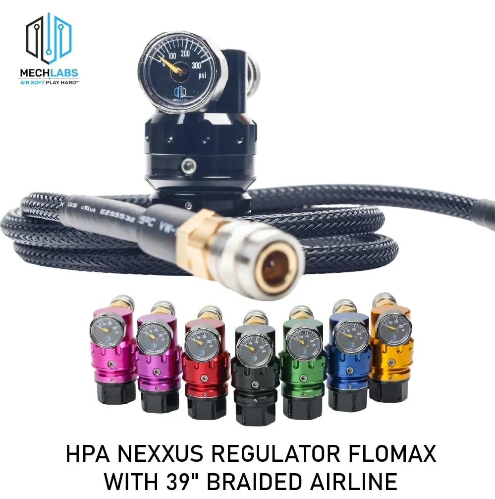 [2100000093632] HPA NEXXUS REGULATOR FLOMAX WITH 39" BRAIDED AIRLINE (Black)