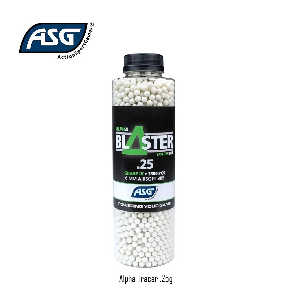 Alpha Blaster Tracer BBs .25g 3300 pcs Green