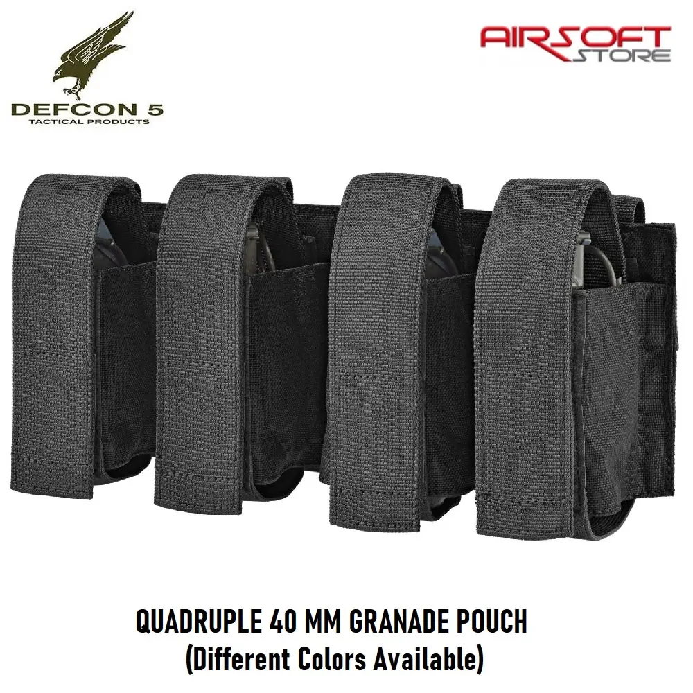 [2100000047093] QUADRUPLE 40 MM GRANADE POUCH (BLACK)