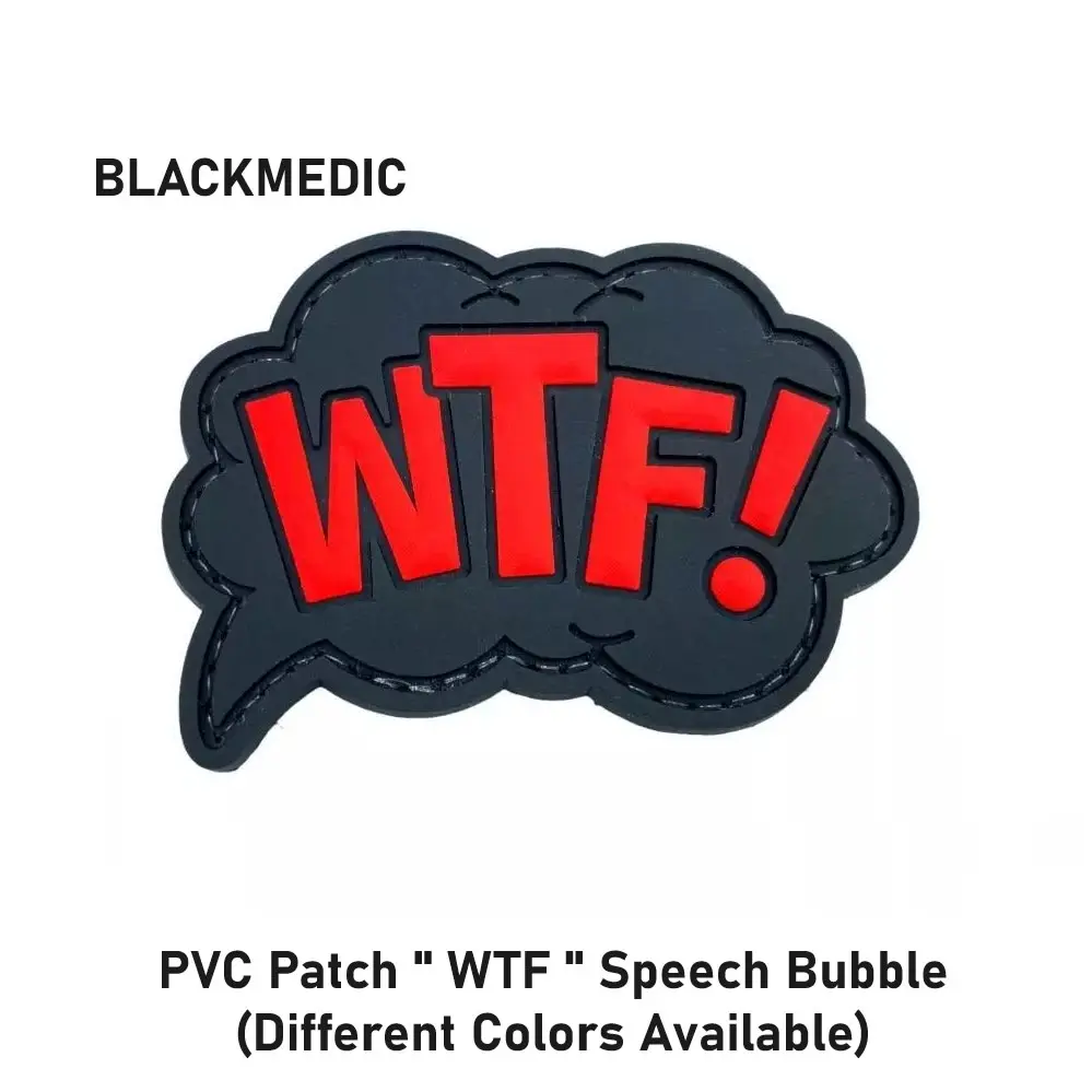 [2100000085484] PVC Patch " WTF " Speech Bubble (Blackmedic)