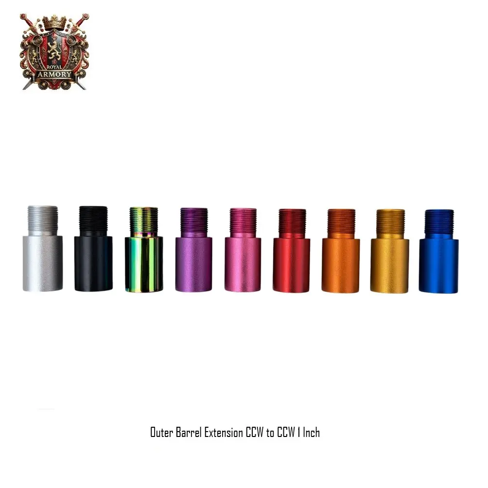 [2100000094516] Outer Barrel Extension CCW to CCW 1 inch (Black)