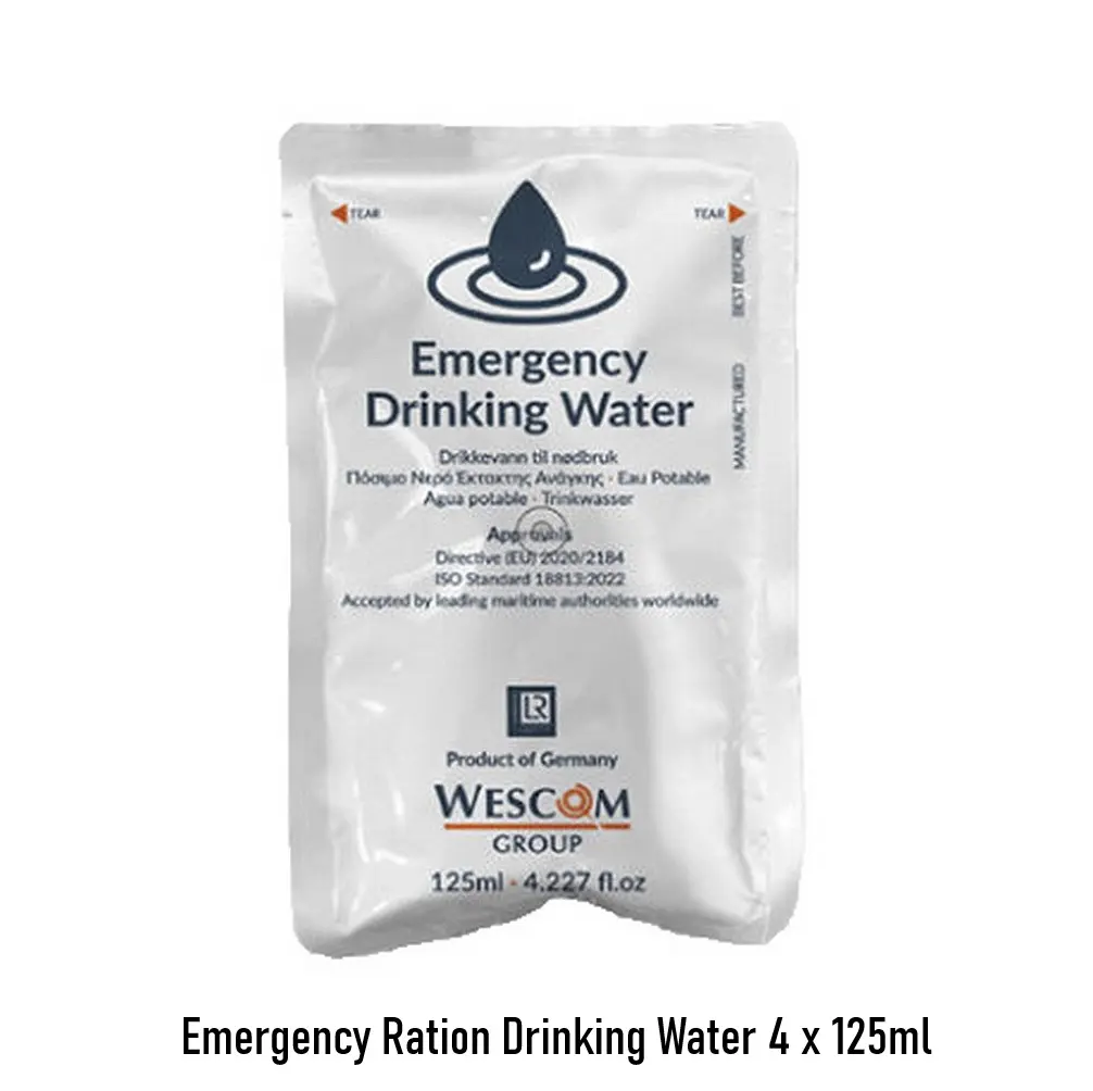[2100000097425] Emergency Ration Drinking Water 4 x 125ml