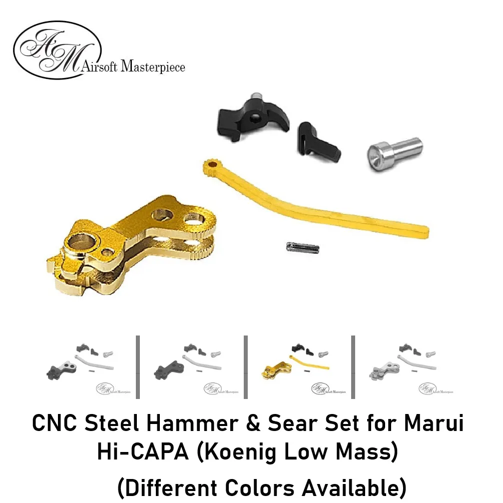[2100000095711] CNC Steel Hammer & Sear Set for Marui Hi-CAPA (Koenig Low Mass) (Black)