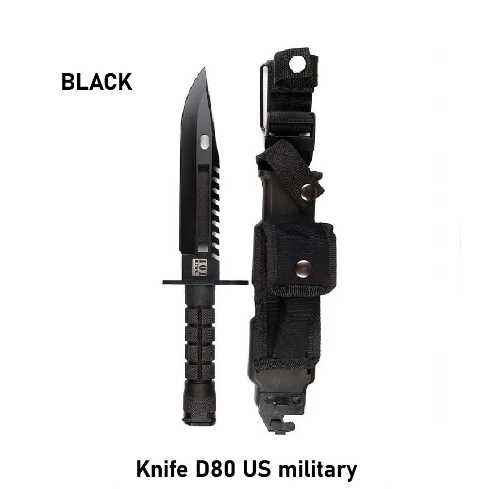 [2100000088454] Knife D80 US military (Black)