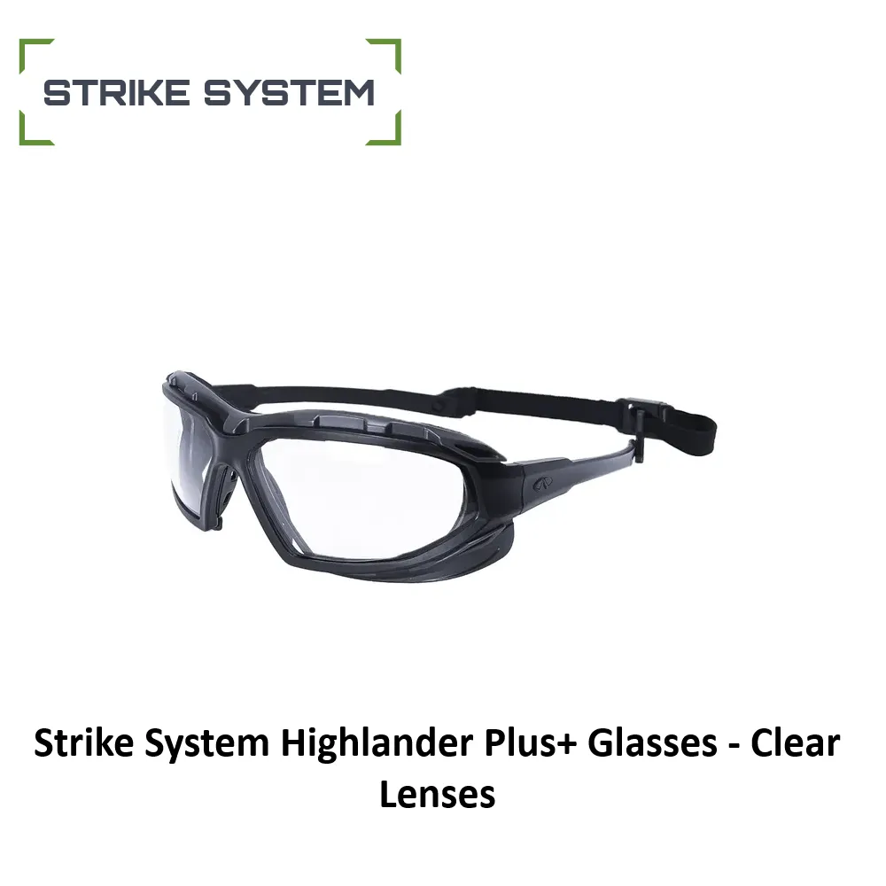 [2100000095285] Strike System Highlander Plus+ Glasses - Clear Lenses