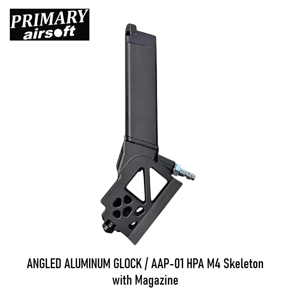[2100000096527] ANGLED ALU GLOCK / AAP-01 HPA M4 Skeleton with Mag