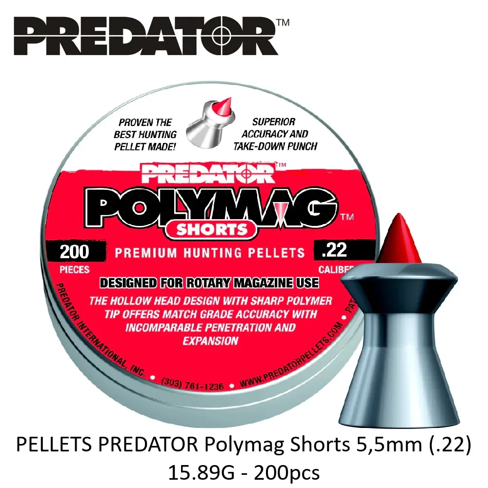 Pellets Polymag 5,5mm (.22) 15.89G (200pcs)