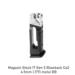 Magazine Glock 17 Gen 5 Co2 4.5mm (.177) metal BB