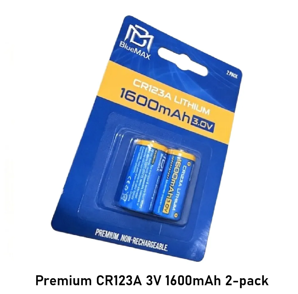 [2100000099054] Premium CR123A 3V 1600mAh 2-pack