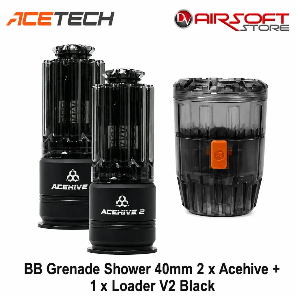 BB Shower 40mm 2 x Acehive + 1 x Loader V2 Black